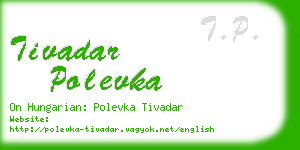 tivadar polevka business card